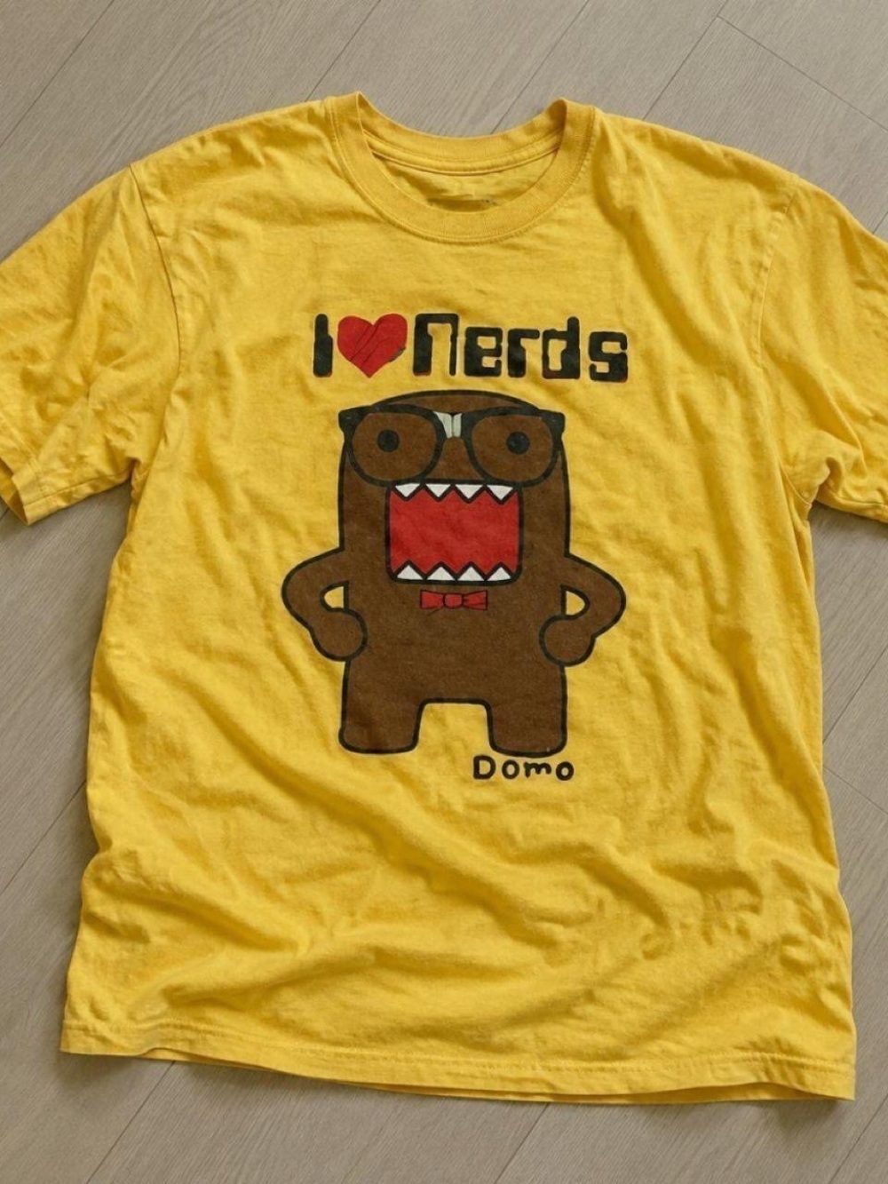 Gildan Yellow Domo "I ♥ Nerds" Graphic Tee